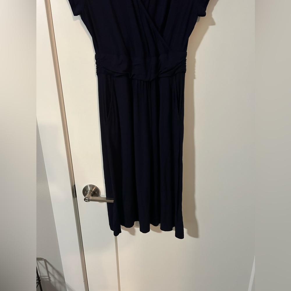 Boden Navy Cap Sleeve Dress - Picture 2 of 7
